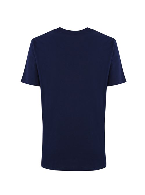 T-shirt in jersey navy con logo stile college Elisabetta Franchi | MA01546E2B75